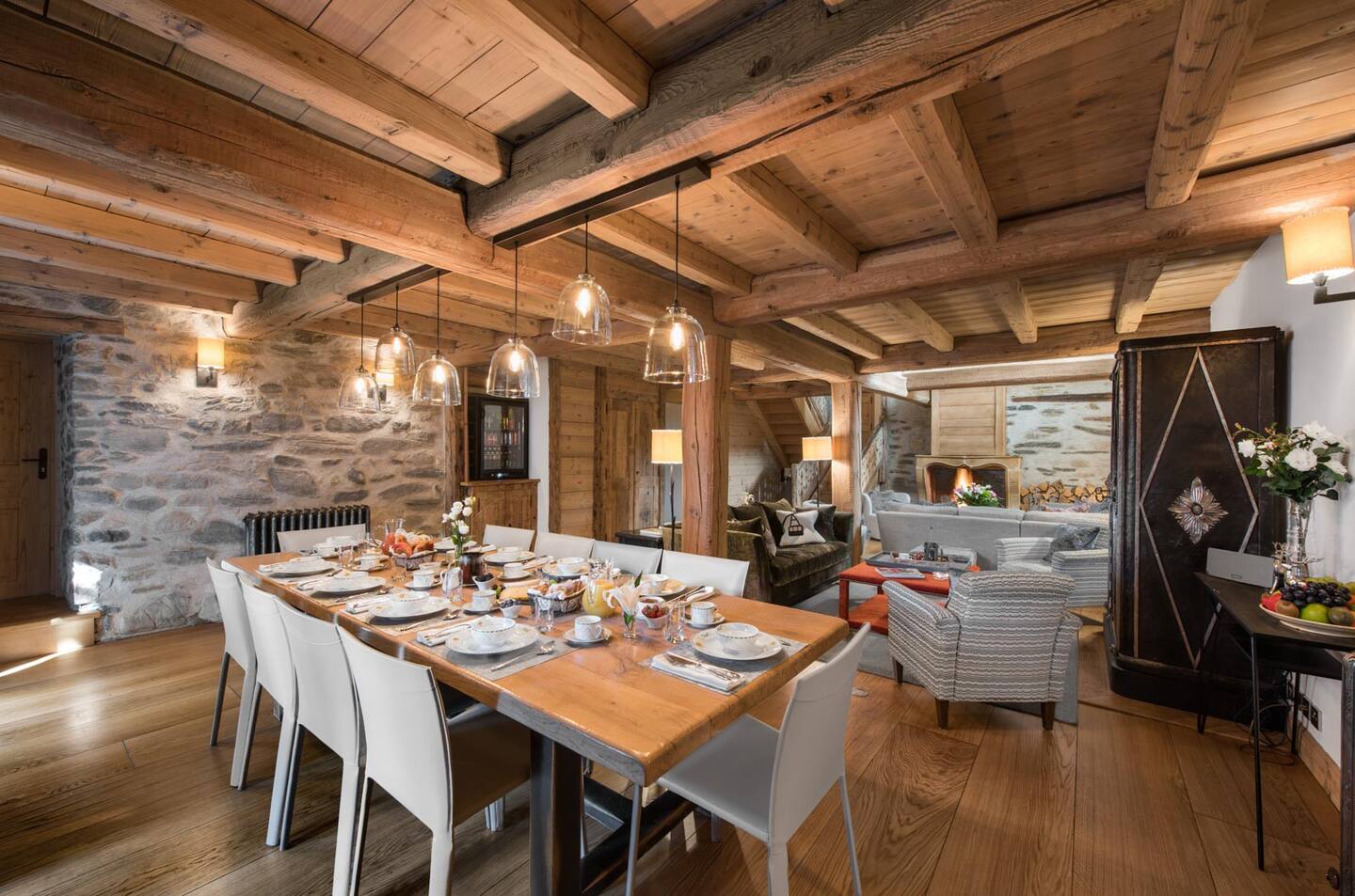 Open and spacious dining area with plenty of room for gatherings and delicious meals.