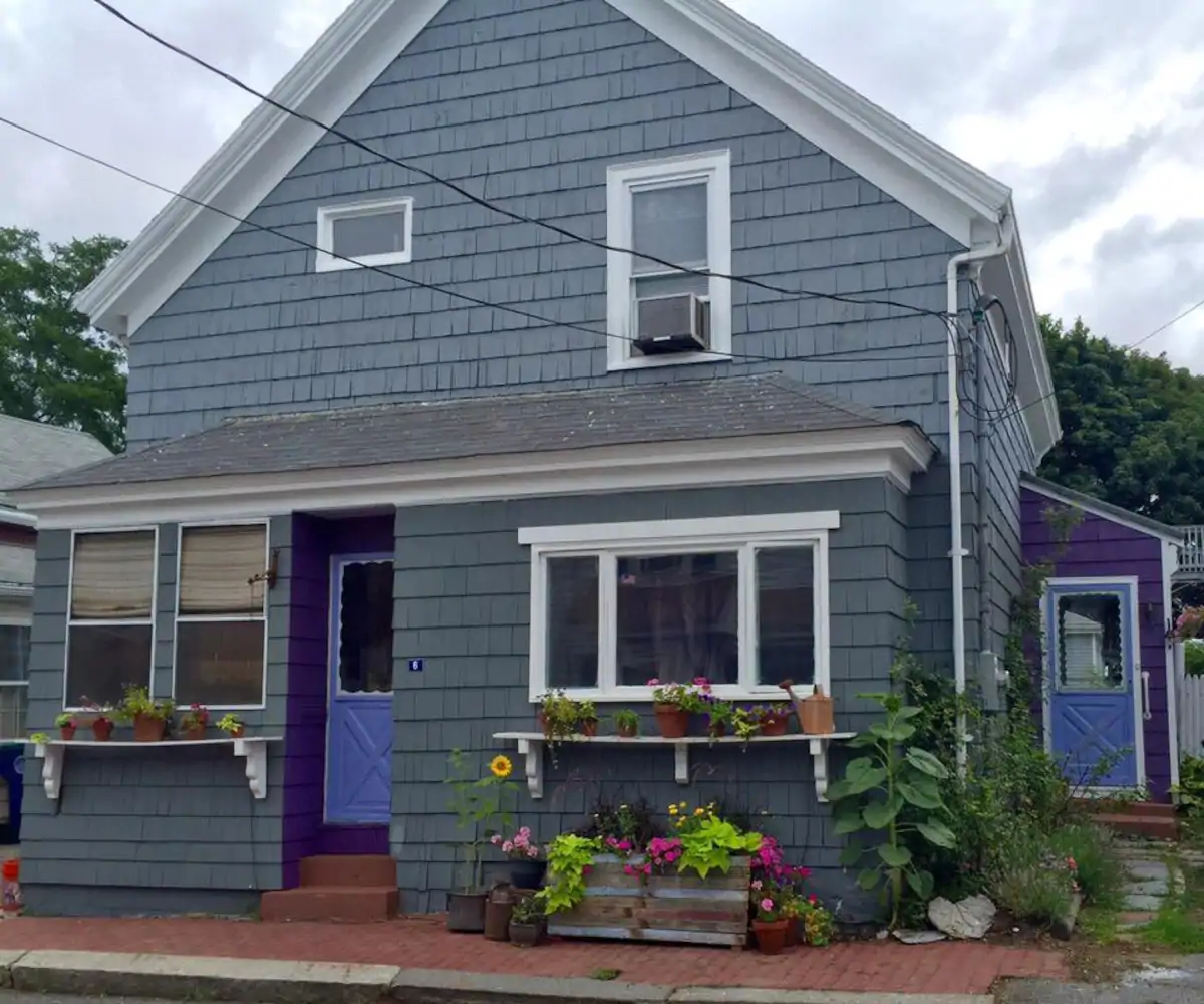 Frontal view of the Salem School of Witchcraft's Witches Dorm, designed for wizards in training.