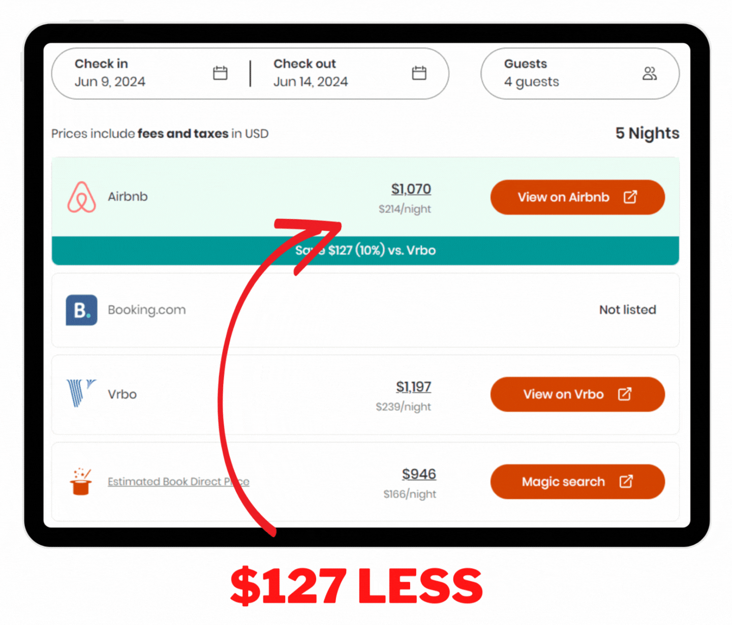 Airbnb Yacht in Miami pricing options