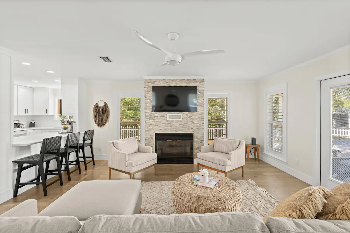 Smart TV's with YouTube TV in each bedroom, and living room